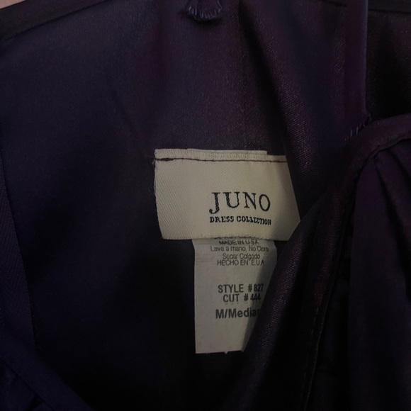 Pretty Purple Satin Mini Dress with Boning - Picture 4 of 4